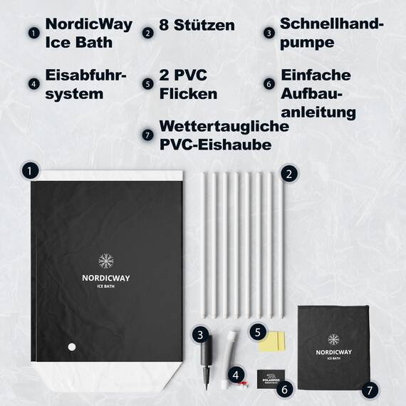 Eisbadewanne - Eisbadewanne für Sportler - Einfach zu bedienende tragbare Badewanne - Langlebig & auslaufsicher Kaltwasserwanne - Kaltwasserwanne Outdoor - Ergonomisches Design - 80 x 75 cm - 350 L