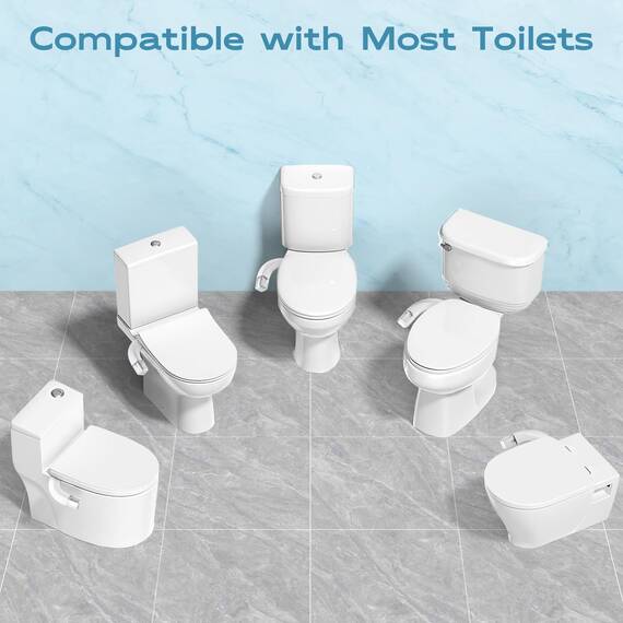 Shineforu Ultraflacher Bidet-Aufsatz für Toiletten mit zwei Betriebsmodi, Bidet-Toilettenaufsatz mit Druckregler (für Damen/Hintern), einfach zu installieren, nicht elektrisch