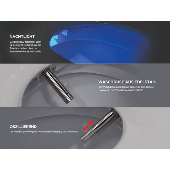 LEEVENTUS - japanische Toilette J430 - Standard Version - Neues Modell - dusch wc aufsatz dusch wc bidet wc sitz wc dusche
