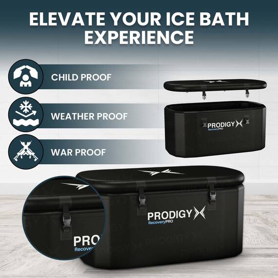 Eisbadewanne für Sportler XL - Wasserkühler kompatibel - Cold Plunge - Outdoor, tragbar, aufblasbar - Prodigy X RecoveryPRO
