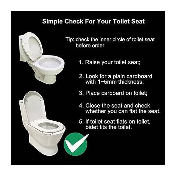 APURE BIDET A121 Warm- und Kaltwasser-Bidet-Aufsatz für WC-Sitz, Doppeldüse, Rücken- und Damenwäsche, selbstreinigend, einstellbarer Wasserdruck, nicht elektrischer Bidet-Toilettensitzaufsatz