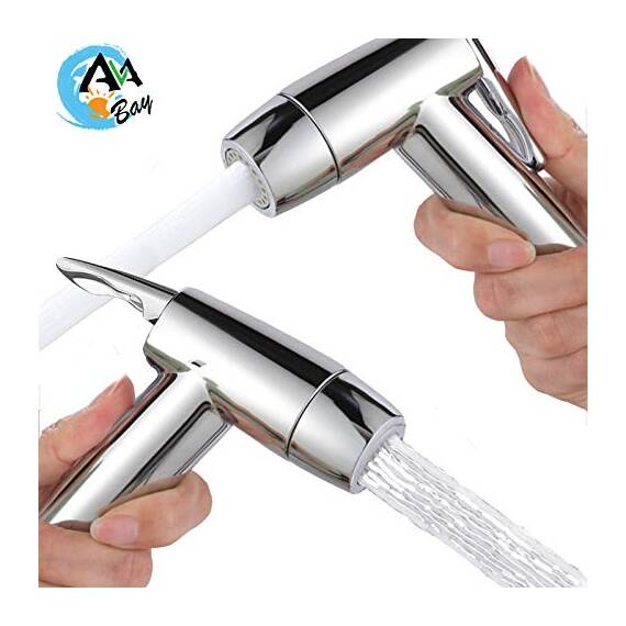 Dual Mode WC Bidet Sprühkopf - Chrom-Finish Handheld Bidet für Toilette & Badezimmer Reinigung - Stoffwindelsprüher Muslimische Dusche Jet Spray - G1/2 Kupplung