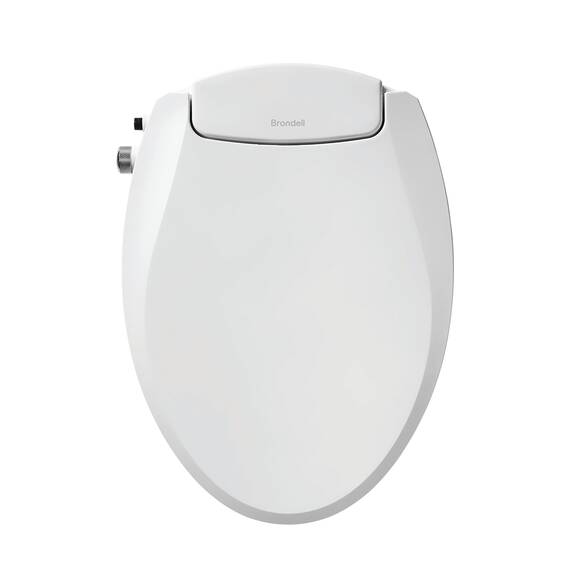 Brondell Swash Ecoseat Bidet-WC-Sitz, nicht elektrisch, passt auf längliche Toiletten, Weiß, Doppeldüsen-System, Umgebungswassertemperatur, einfache Installation