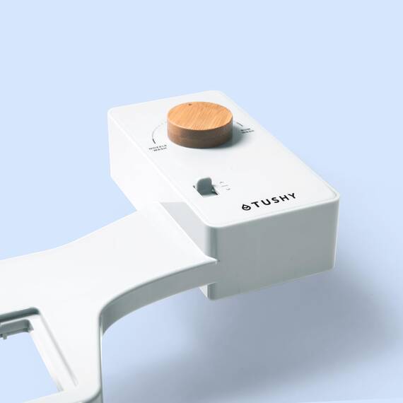 TUSHY Classic Bidet WC Aufsatz - Modern Sleek Design - Frischwasserspritze - Nicht elektrisch selbstreinigende Düse Bambus/Weiß