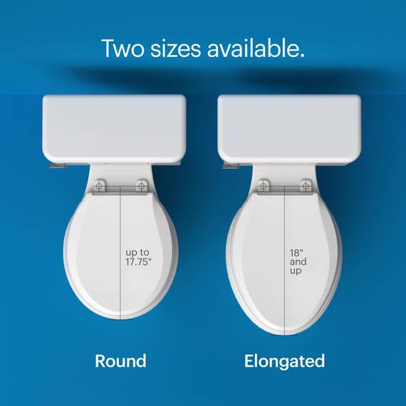 Brondell Swash Bidet-WC-Sitz, nicht elektrisch, 2 Temperaturen, passt auf runde Toiletten, Weiß, Doppeldüsen-System, einfache Installation