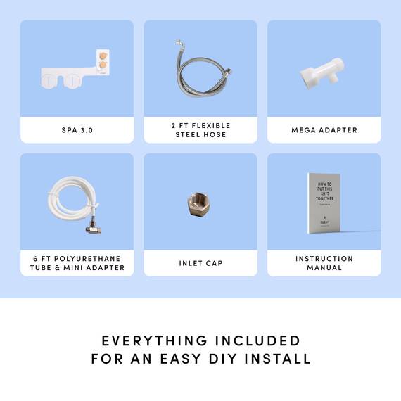TUSHY 3.0 Spa Cool to Warm Water Bidet Attachment.Easy Universal Toilet Seat Install, Requires Sink Connection for Temperature Control, Fresh Self Cleaning Clean Water (Pink/Bamboo)
