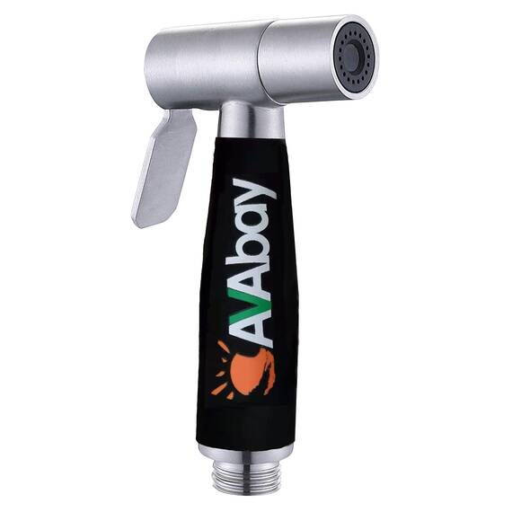 AVAbay Sprühkopf-Bidet-Spray aus Edelstahl, gebürstetes Chrom-Finish, Stoffwindel Shattaf – Haustierwäsche (nur Sprühkopf – Trommelmodell)