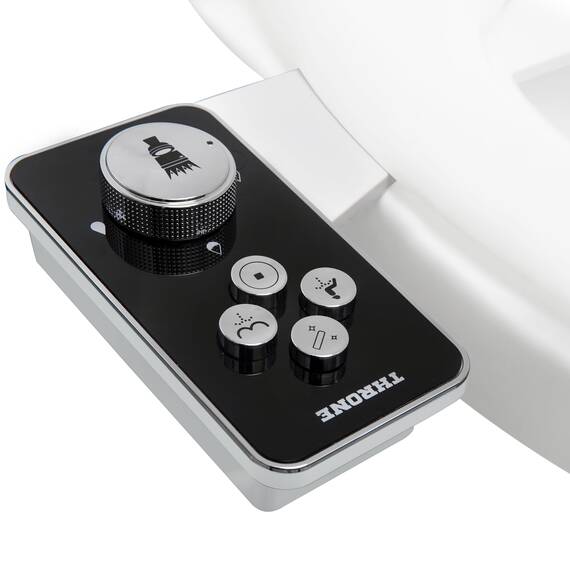 Throne Bidet WC Aufsatz - Nicht Elektrischer Selbstreinigender Wassersprüher Bidets für vorhandene Toiletten Sitz Doppeldüse (Frontal & Heckwäsche) Bidet Aufsatz für Toilette, Einfache Installation