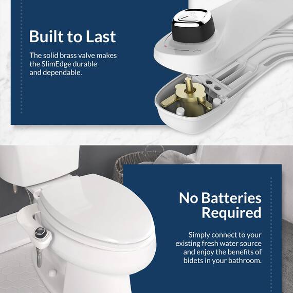 Bio Bidet, schmaler Rand, universelle Passform, nicht elektrisch, Bidet-WC-Aufsatz