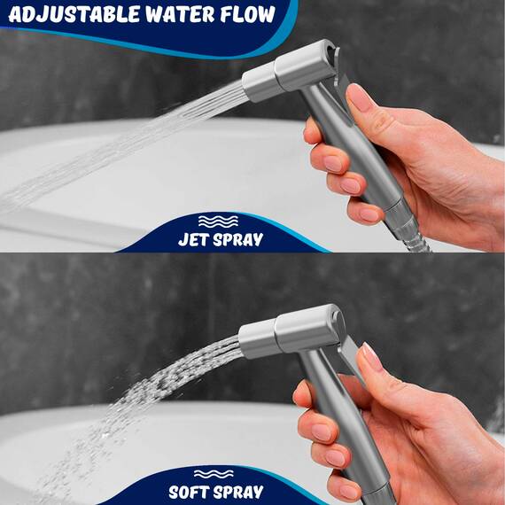 AVAbay® Handbrause für die Toilette, Bidet-Aufsatz für warmes und kaltes Wasser, langer 203,2 cm langer Schlauch, perfekt für weibliche Hygiene, Stoffwindel, Badezimmer-WC-Reinigung