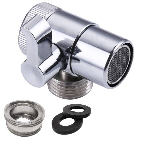 AVAbay Wasserhahn-Umstellventil, Handbrause, Bidet, Shattaf, Warm/Kalt, Badezimmer-Spüle, Adapter, Schlauchbefestigung, Schlauchanschluss, Windel-Sprüher für Wasserumleitung