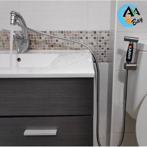 AVAbay® Handbrause für die Toilette, Bidet-Aufsatz für warmes und kaltes Wasser, langer 203,2 cm langer Schlauch, perfekt für weibliche Hygiene, Stoffwindel, Badezimmer-WC-Reinigung