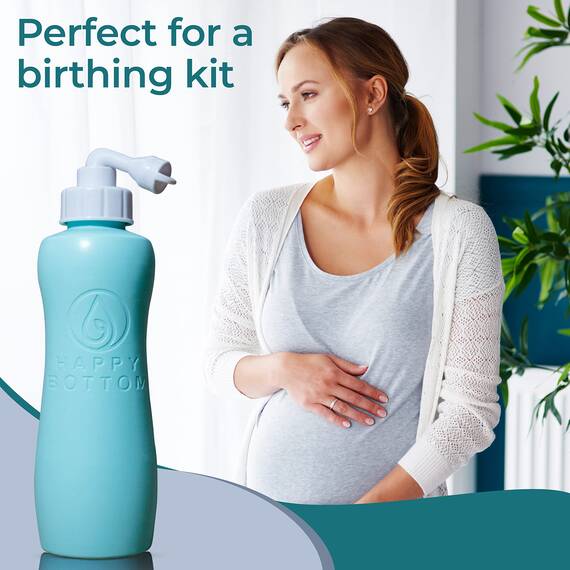 Happy Bottom Washer Tragbares Bidet und Flasche für Zuhause oder auf Reisen, umweltfreundlich, hygienisch und natürlich, von The Happy Brand Company (Türkis)