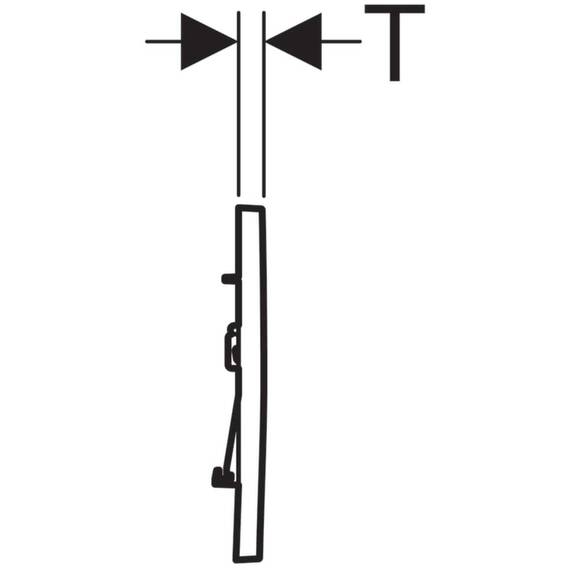 Geberit 115.883.01.1 Betätigungsplatte Sigma30 für 2-Mengen-Spülung, weiß matt, 115883011