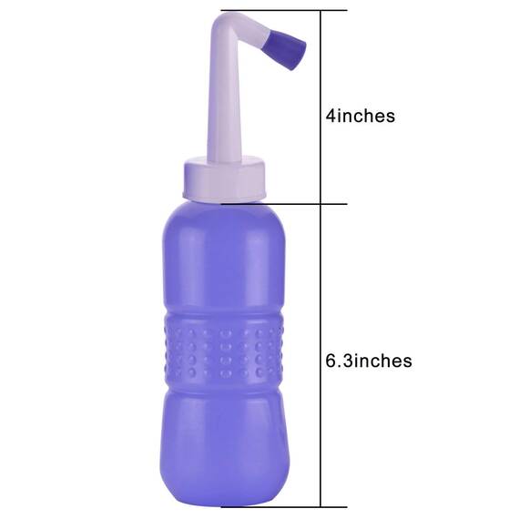 Antallcky Tragbares Reise-Bidet-Reinigungsgerät für den Po, Abwischer, persönliches Bidet-Spray für Toilette, Analdum, Reinigungsflasche für Herren, Damen, 450 ml, Blau