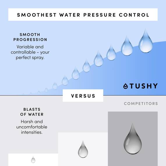 TUSHY Fresh Bidet: Ultra Slim WC-Sitzaufsatz (nicht elektrisch, selbstreinigend, hygienische Düse), einfache DIY-Installation < 10 Min | Einstellbare Wasserdruckkontrolle, silberner Knopf