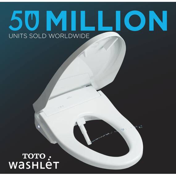 TOTO SW3056#12 S550e WASHLET Elektronischer Bidet-Toilettensitz mit Ewater+ und automatischem Öffnen und Schließen, moderner Deckel, Sedona-Beige, länglich