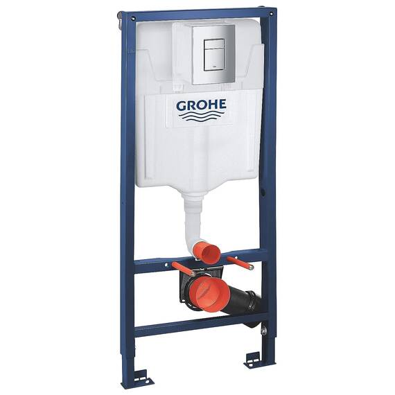 GROHE Rapid SL - 3 in 1 Set für WC (mit Schnellverstellung und Höhensicherung, tiefenverstellbar, Zu- und Ablaufgarnitur, fixierte Objektanschlüsse), chrom, 38772001