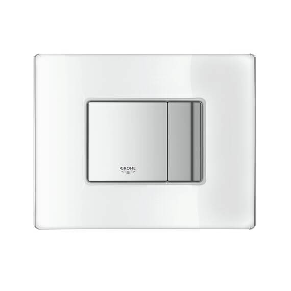 Grohe Skate Cosmopolitan Sanitärsysteme - Abdeckplatte (mit Glasoberfläche) moon white, 38845LS0 Klassische Größe