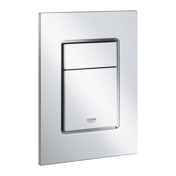 GROHE Skate Cosmopolitan S | WC- Betätigungsplatte für Rapid SL | S-Size, 130 x 172 mm, 2-Mengen- und Start und Stopp-Betätigung, Chrom | 37535000