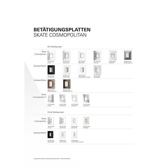 Grohe Skate Cosmopolitan Abdeckplatte 38845KS0 Velvet Black Klassische Größe