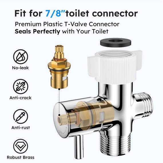 Arofa Hand-Bidet-Sprühgerät für Toilette, 3 Stück, Bidets-Wasserhahn für vorhandene Toiletten, Stoffwindelstrahl, muslimische Dusche aus Edelstahl mit Bidet-Schlauch für weibliche Wäsche
