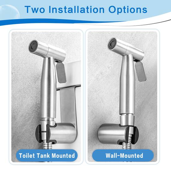 Bidet Sprayer Set, IDMAX Handheld Bidet Sprayer Kit Stainless Steel Bathroom Cloth Diaper Washer Portable Toilet Hand Shower Sprayer Muslim Shower for Personal Hygiene