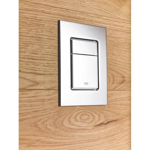GROHE Skate Cosmopolitan S | WC- Betätigungsplatte für Rapid SL | S-Size, 130 x 172 mm, 2-Mengen- und Start und Stopp-Betätigung, Chrom | 37535000