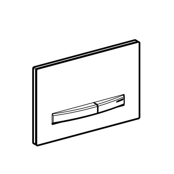 Geberit Betätigungsplatte Sigma 50 (Farbe weiß Alpin) 115788112 & Betätigungsplatte Sigma 50 (für 2-Mengen Spülungen, Betätigung von vorne, Farbe schwarz, für UP Spülkästen) 115788DW2