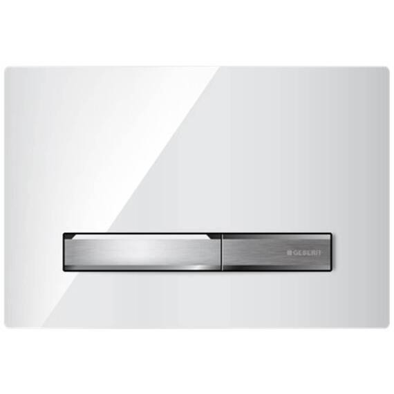 Geberit Sigma 50 Drückerplatte Weiß Glänzend/Aluminium für UP720, UP320, UP300 und UP700