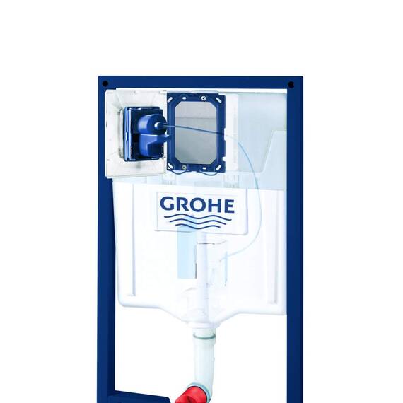 GROHE Rapid SL, Vorwandelement für Wand WC (1,13m hoch, Installationssystem mit Stahlrahmen, komplett vormontiert, inkl. Spülkasten & Befestigungsmaterial, höhenverstellbar), 38528001