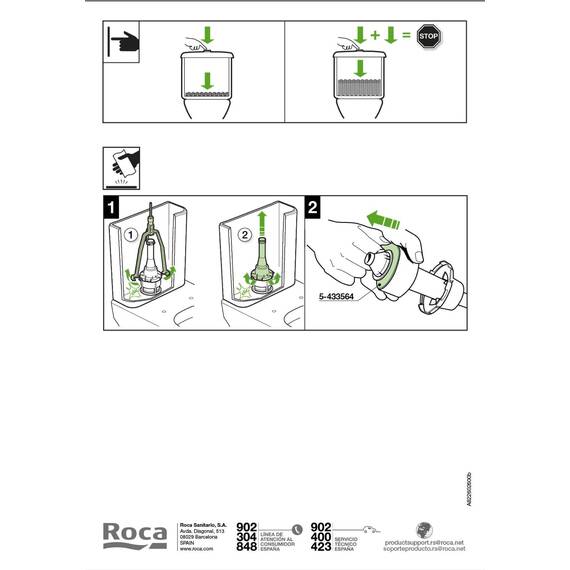 Roca A822502200 Universale Heberglocke, müheloser Austausch