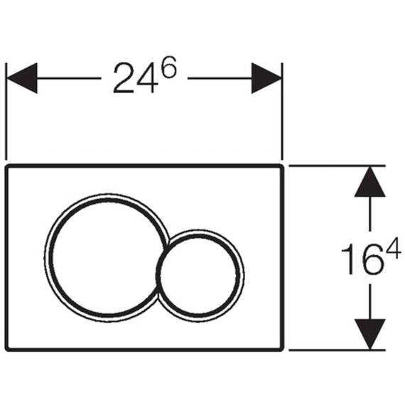 Geberit 115770115 Betätigungsplatte Sigma01, Kunststoff für 2-Mengen-Spülung 1 Stück & 244.820.00.1 Spülventil mit Bassin Typ 212 für Sigma UP-Spülkäsen 244820001, Mehrfarbig