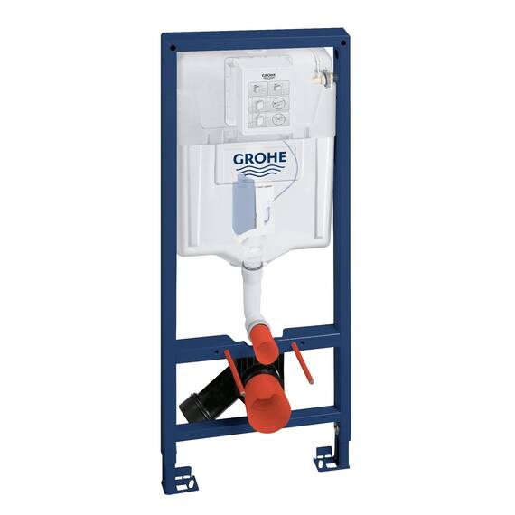 GROHE Rapid SL, Vorwandelement für Wand WC (1,13m hoch, Installationssystem mit Stahlrahmen, komplett vormontiert, inkl. Spülkasten & Befestigungsmaterial, höhenverstellbar), 38528001