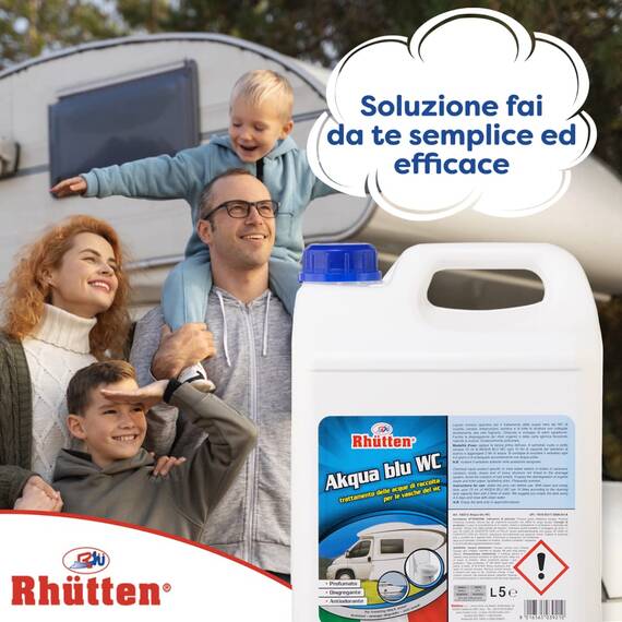 Rhutten 180312 Chemieflüssigkeit Akqua Blau WC 5 Liter