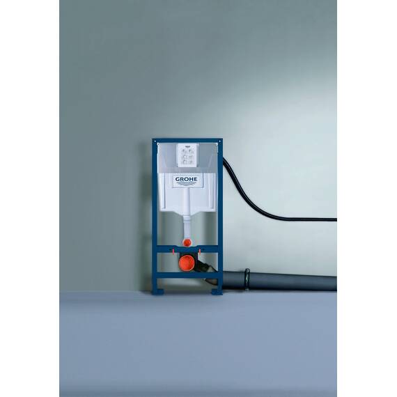 GROHE Rapid SL, Vorwandelement für Wand WC (1,13m hoch, Installationssystem mit Stahlrahmen, komplett vormontiert, inkl. Spülkasten & Befestigungsmaterial, höhenverstellbar), 38528001