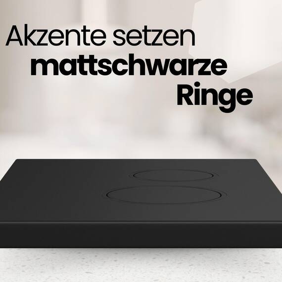 MYLAVABO Drückerplatte WC Betätigungsplatte passend für Geberit Sigma Vorwandelement Spülkasten Sigma UP300, UP320, UP700, UP720 (schwarz-schwarz, Kunststoff)