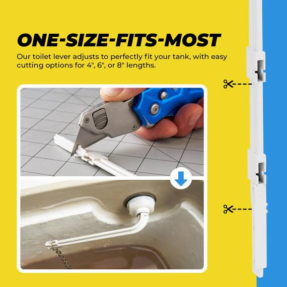 Qualihome Der Spülkasten Ersatz Hebel Entlastung American Standard 28-Grad-Winkel Arm, Chrom