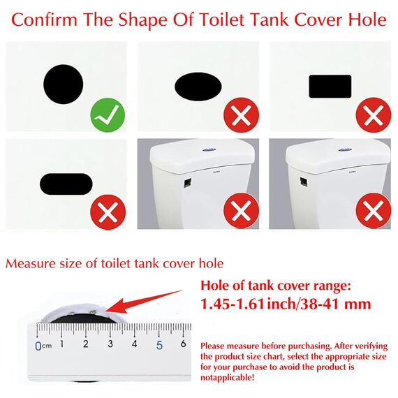 38 mm Dual Durchmesser der Druckspüler für den WC Push Button