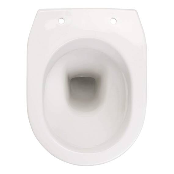 AquaSu Stand-WC +6 cm | Erhöhtes WC +6 cm | Bodenstehende Toilette | Erhöhtes WC | Für große Menschen und für Senioren | Geruchsarmer Tiefspüler | Abgang waagerecht | Weiß | Klo | 02583 6