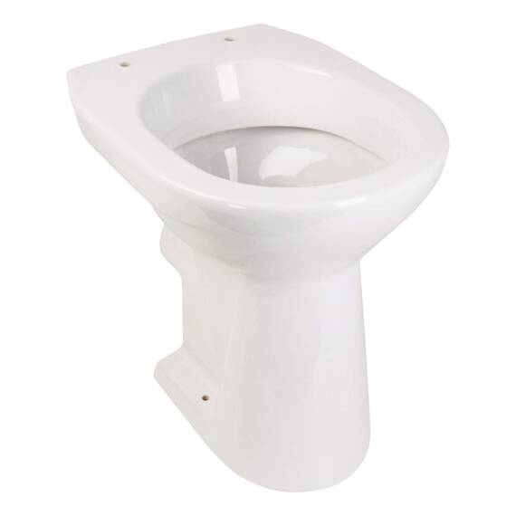 AquaSu Stand-WC +6 cm | Erhöhtes WC +6 cm | Bodenstehende Toilette | Erhöhtes WC | Für große Menschen und für Senioren | Geruchsarmer Tiefspüler | Abgang waagerecht | Weiß | Klo | 02583 6