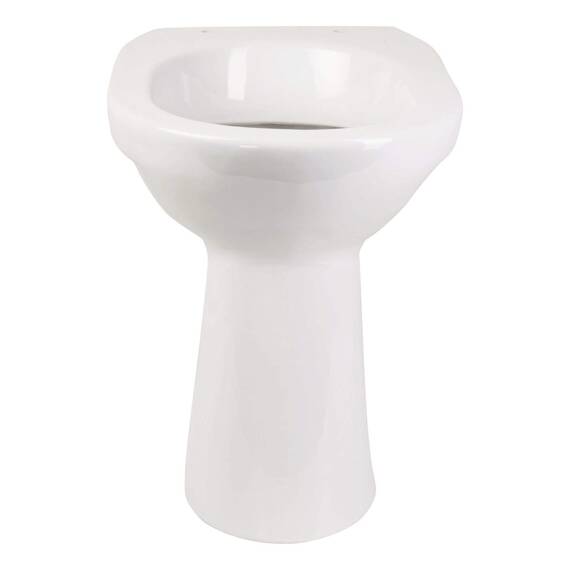 AquaSu Stand-WC +6 cm | Erhöhtes WC +6 cm | Bodenstehende Toilette | Erhöhtes WC | Für große Menschen und für Senioren | Geruchsarmer Tiefspüler | Abgang waagerecht | Weiß | Klo | 02583 6
