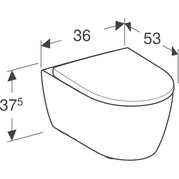 Geberit iCon Pack Wand-WC 35,5x53x37,5 cm Rimfree Weiß