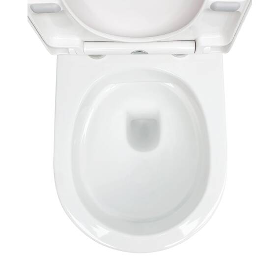NEG Design Hänge-WC Uno11RK (48,5 cm) randlos & spritzfrei, verdeckte Montage mit Nano-Versiegelung inkl. abnehmbarem Soft-Close WC-Sitz