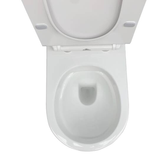 NEG Design Hänge-WC Uno11RL-Slimline (55,5 cm) randlos & spritzfrei verdeckte Montage mit Nano-Versiegelung inkl. abnehmbarem Softclose WC-Sitz (extraflach)