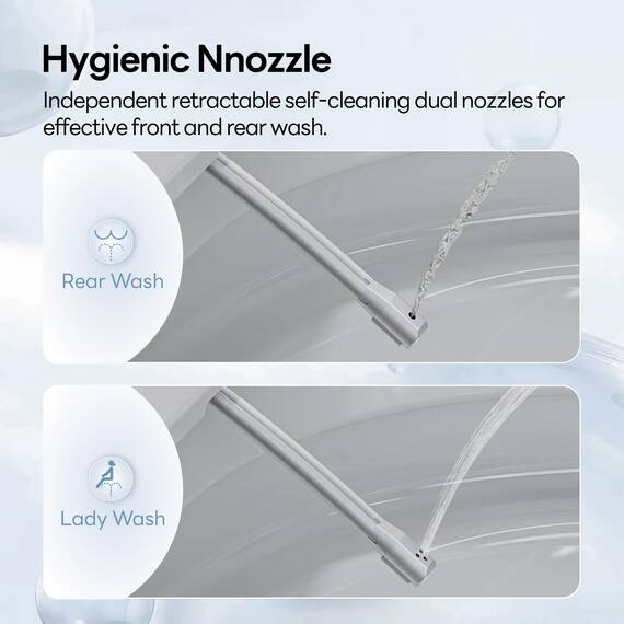 CASTA DIVA CD-W10V nicht elektrische, längliche Smart Bidet-Toilette, Kartenspülung 1000 g, ADA-Komforthöhe, integriertes Luftdruck-unterstütztes System für Power-Spülung, sanftes Öffnen und Schließen