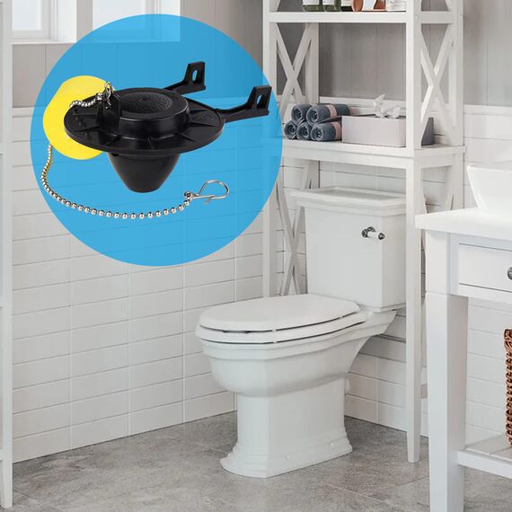 2 Stück 5-Zoll-Toiletten-Flapper Ersatz für American Standard 7381129-200.0070A Universal-Flapper und Kette mit Schwimmer, für 5-Zoll-Spülventile, wassersparend, hohe Leistung, einfach zu installieren
