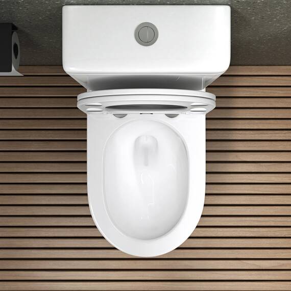 Mai & Mai Stand-WC 108T aus Keramik spülrandloses-WC Weiß 36x63x82cm bodenstehende-Toilette inkl. Spülkasten