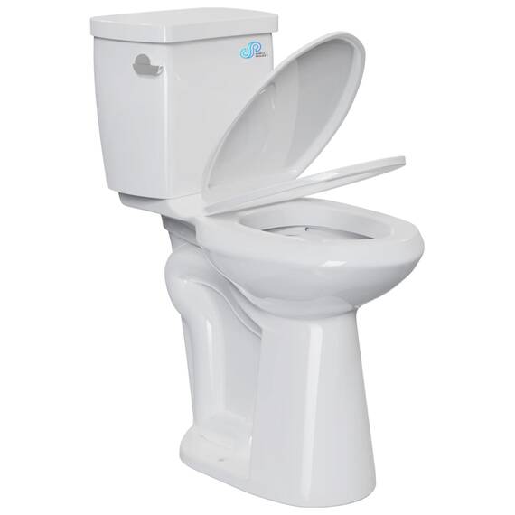 Simple Project 53,3 cm hohe Toilette, länglich mit Komfortstuhlsitz, 1,28 GPF, leistungsstark, Einzelspülung, extra hohe Toilette, 30,5 cm grobe Toilette, komfortable Höhe, Toilette für Senioren und