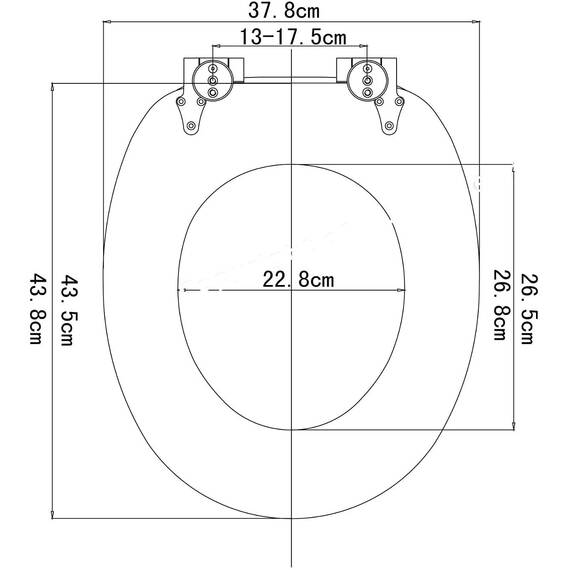 WOLTU Premium WC-Sitz Toilettensitz mit Absenkautomatik, MDF Holzkern, Softclose Scharnier, Desgin Décor Oval